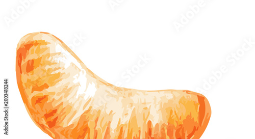 Vector watercolor illustration of a tangerine