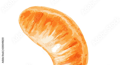 Vector watercolor illustration of a tangerine