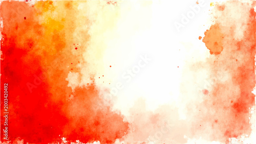 Vector Vibrant watercolor artistry creating fiery impression, rich hues of crimson blend, evoking sense emotion and warmth. 