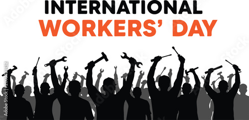 International workers' day celebration a silhouette of unity and labor