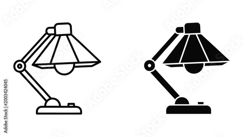 Minimalist desk lamp with adjustable arm and shade