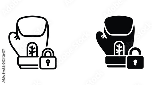 Secure handshake with locked briefcase and church symbol