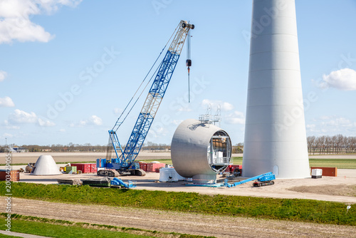 Wind Farm Construction Site Espel, Netherlands