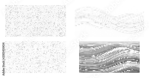 Abstract digital patterns with flowing lines and textured elements