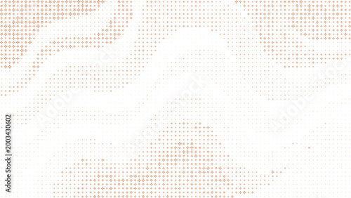 Copper Star and Cross Halftone Pattern Background, Metallic Copper Star and Plus Halftone Texture Background