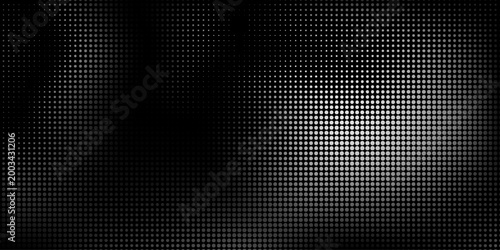 Abstract Black and White Halftone Dotted Pattern Background Gradient Vector Illustration for Comic Pop Art Style Design Element Retro Monochrome Backdrop and Texture.