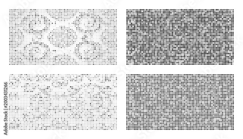 Intricate abstract patterns with subtle textures and tonal variations.