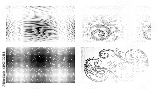 Abstract textured patterns and lines creating visual noise and organic shapes