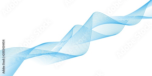 Abstract wave lines elements for blue and white design, Abstract wave lines for banners, wallpaper background with waves.