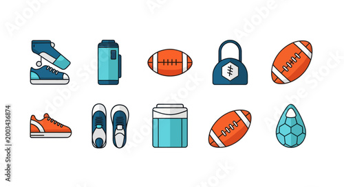 Sports and fitness equipment collection