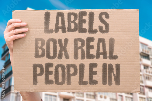 Slika na platnu "Labels Box Real People In" research confirms labels measurably confine adult personal identity into narrow categories