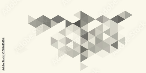 Gradient dilute brown background on triangle pattern. Geometric abstract soft tone pixel background. Dilute backdrop.