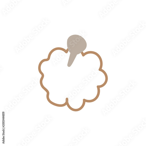 Tableau sur toile Cookie cutter, flower shape, baking tool, kitchen utensil, brown color