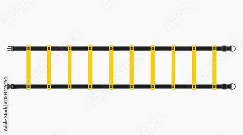A top-down shot of a agility ladder training equipment. The image showcases a versatile and essential training tool designed to enhance coordination and agility.