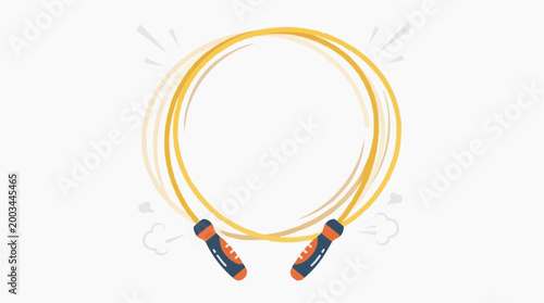 An Illustration of a Skipping Rope Swinging, symbolizing exercise and active lifestyle.