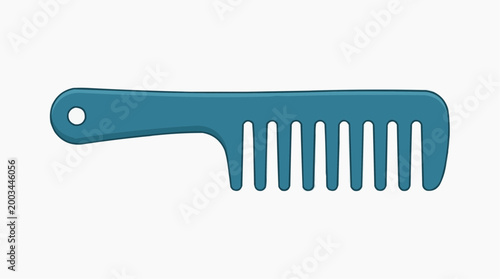 An isolated image of a vibrant blue comb on a light background. Emphasizing its minimalist design and functional aesthetic.