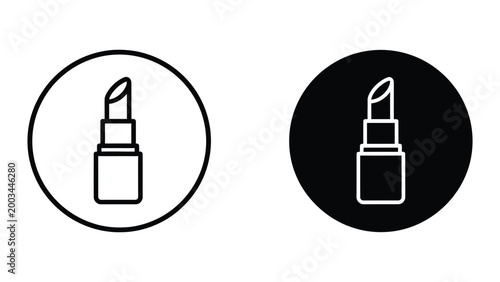 Minimal lipstick icon with contrasting background