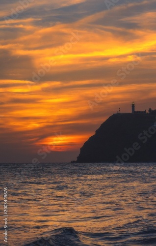 sunset in the sea