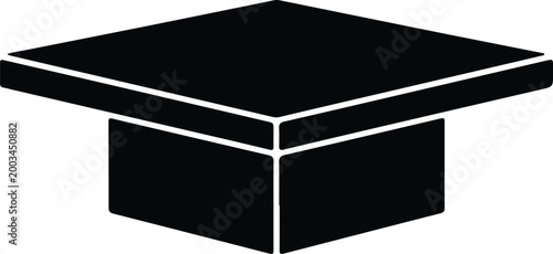 Silhouette vector academic graduation cap success celebration education concept design