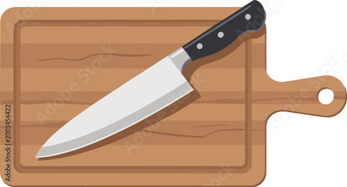 kitchen knife on a white background