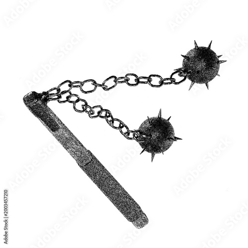 фотографія Military weapons collection vector illustration
