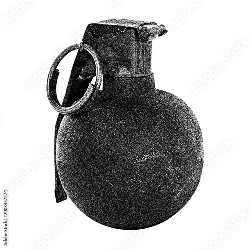 Fotografie Military weapons collection vector illustration