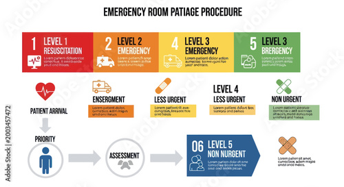 Emergency Room Triage Procedure Flowchart for Patient Prioritization