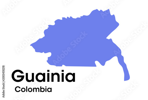 guainia colombia map in vectors