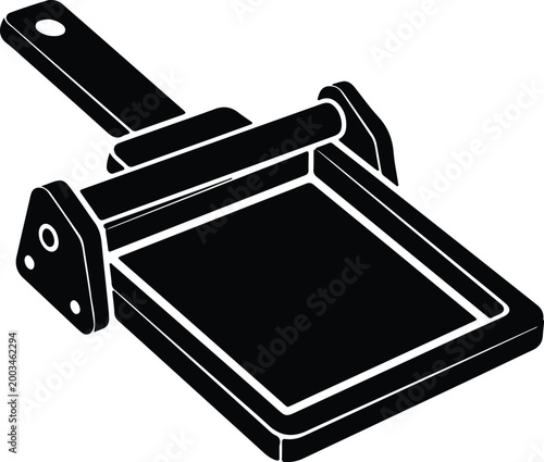 Silhouette vector of a classic office paper hole puncher tool design