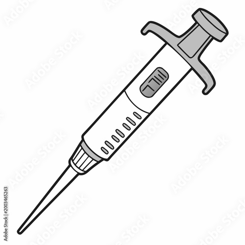 Mechanical pipette with gray on white background gray white background laboratory science
