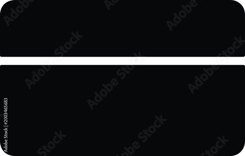 Foto Silhouette vector credit card icon isolated on white background design