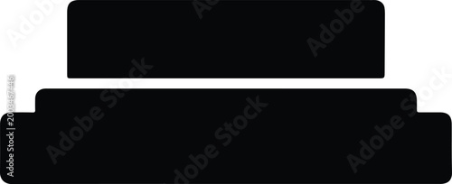 Silhouette vector podium pedestal for displaying products in simple style design