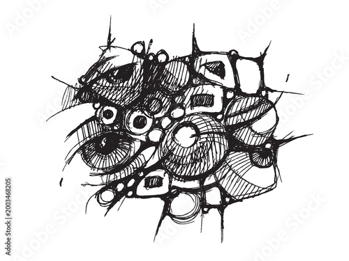 Abstract background. Eyes. Geometric shapes