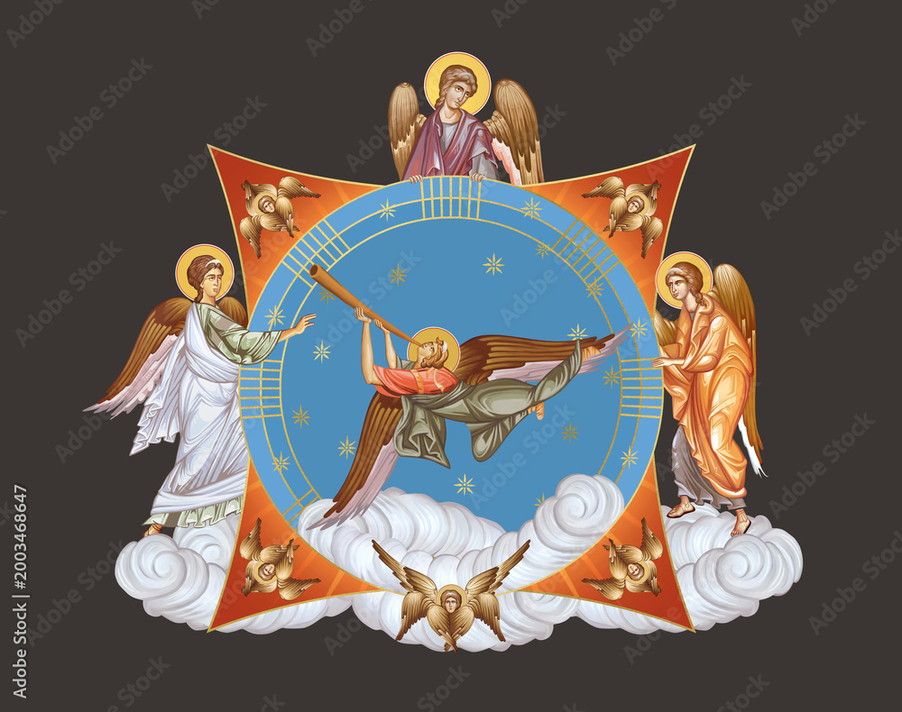 Obraz premium The Celestial Choir of Seraphim in Eternal Glory