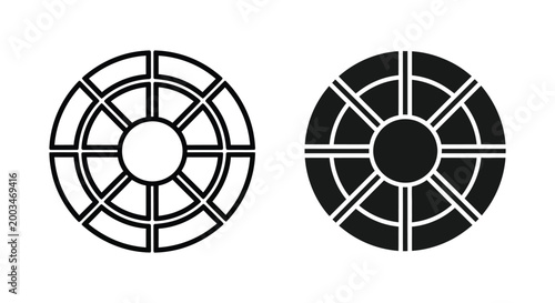 Color wheel chart interface elements simple graphic design vector illustration isolated on white background