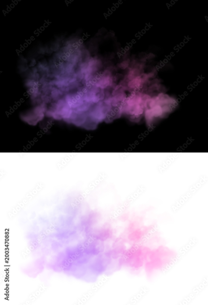 Fototapeta premium Abstract cloud in multicolored gradient. Multicolor smoke