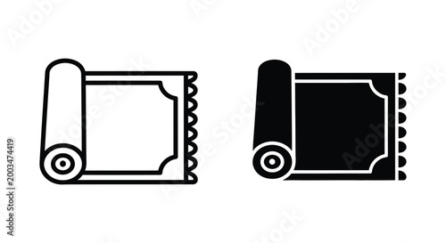 Islamic prayer rug icon set symbolizing spiritual devotion and religious practice in Muslim culture