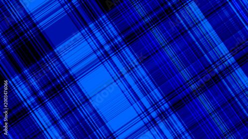 Blue plaid pattern with intersecting lines, dark and light blue hues