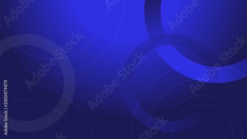 Modern Abstract Blue Gradient Background with Overlapping Circular Shapes and Smooth Curved Waves, Minimal Futuristic Technology Backdrop for Business Presentation and Digital Design
