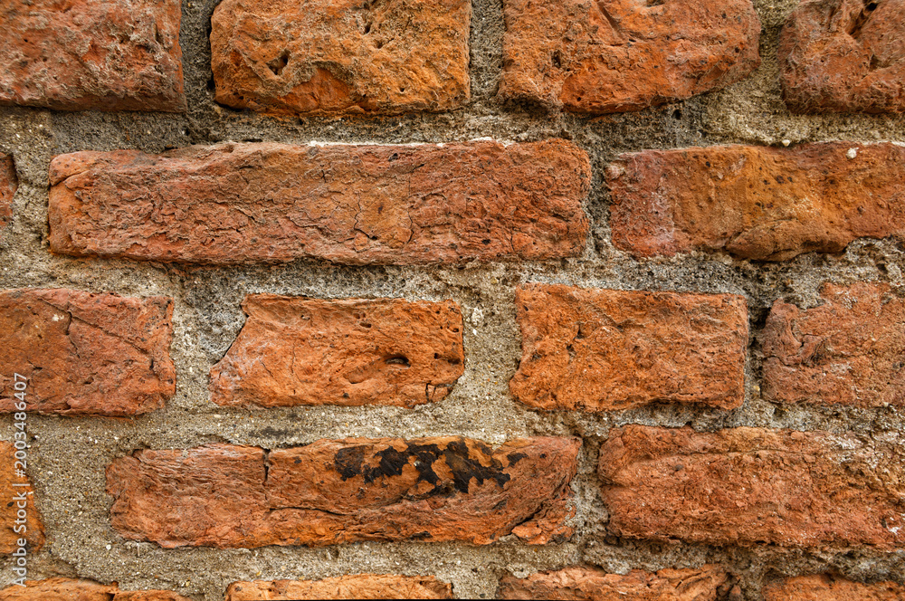 Fototapeta premium Antique colorful brick wall for photo wallpaper.England