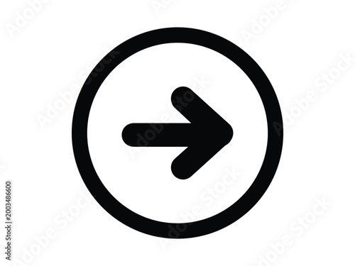 Free Download Black arrow in a circle pointing right arrow direction navigation - GFXLoad