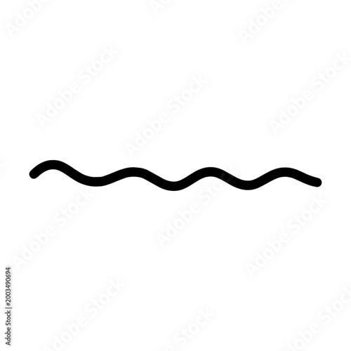 Hand Drawn Wavy Line Divider Vector Black Doodle Swirl Stroke Design