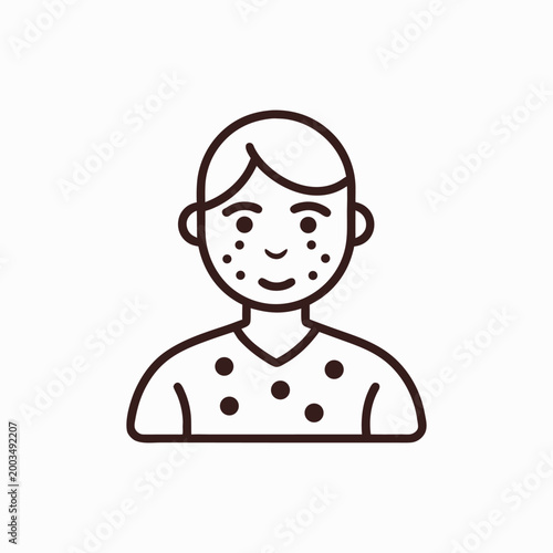 Dermatology Skin Care Outline Vector