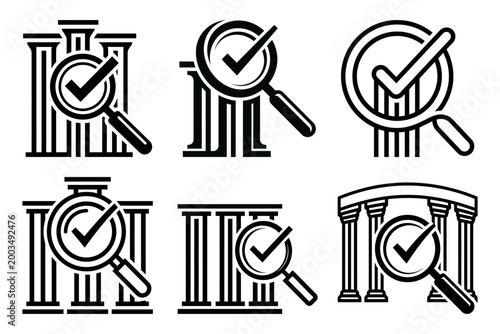 Money tree finance investment silhouette icons
