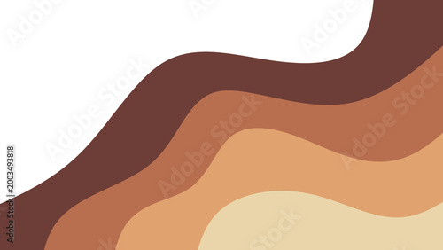Abstract background with organic shapes and copy space. Modern aesthetic background with abstract fluid blobs. Minimalist boho design in brown and beige.