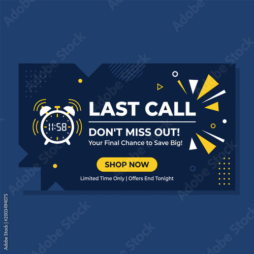 Last Call Sale Clock With Alarm Clock