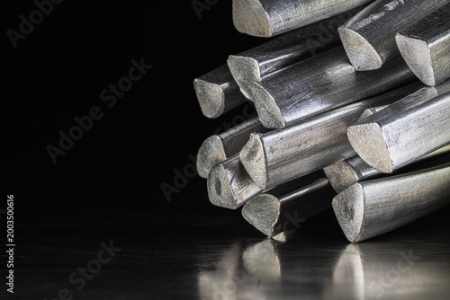 Bundles of Aluminum Rods as Non Ferrous Metallurgy Industry Product