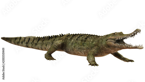 Принти на полотні Realistic depiction of a prehistoric crocodile.