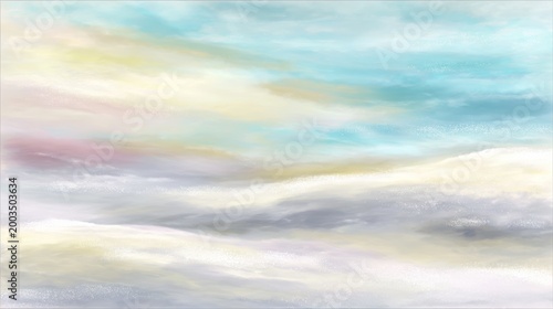 Soft pastel sky texture in blue beige and gray abstract cloudy background