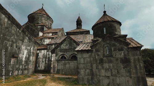 Haghpat Monastery Complex in Armenia on a cloudy day